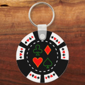 CARD-ANZUG POKER CHIP SCHLÜSSELANHÄNGER (Vorderseite)