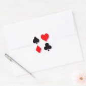 Card-Anzug Runder Aufkleber (Umschlag)