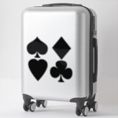 Card-Anzug - Schwarz Aufkleber (Koffer)