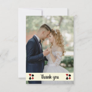 Card Anzugs Black Cream Foto Hochzeit Vielen Dank Dankeskarte