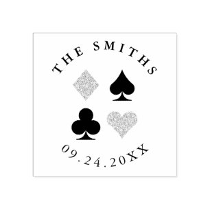Card Anzugs Casino  Benutzerdefinierter Text Rubbe Gummistempel