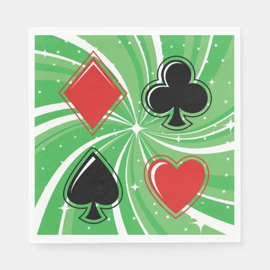 Card Anzugs Paper Napkins Serviette (Vorderseite)