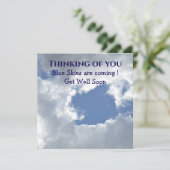 Card Blue Sky wird gut Karte (Stehend Vorderseite)
