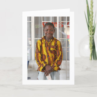 Card, "Boy in a Yellow, Red, and Black Shirt" Karte