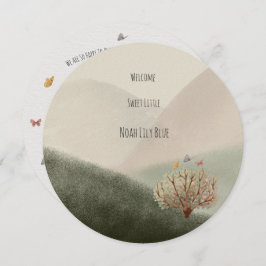 Card (Circle) - Birth Announcement Einladung