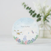 Card (Circle) - Birth Announcement Ocean Einladung (Stehend Vorderseite)