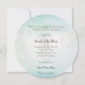 Card (Circle) - Birth Announcement Ocean Einladung (Rückseite)