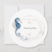 Card (Circle) - Birth Announcement Ocean Kaart Einladung (Vorderseite)