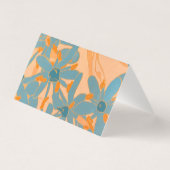 Card Contemporary Leaf Design in Peach (Rückseite)