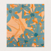 Card Contemporary Leaf Design in Peach (Außenseite Aufgefaltet)