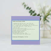 Card ' Could you be my love ' Karte (Stehend Vorderseite)