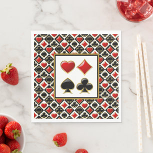 Card Deck Anzugs Napkins Serviette