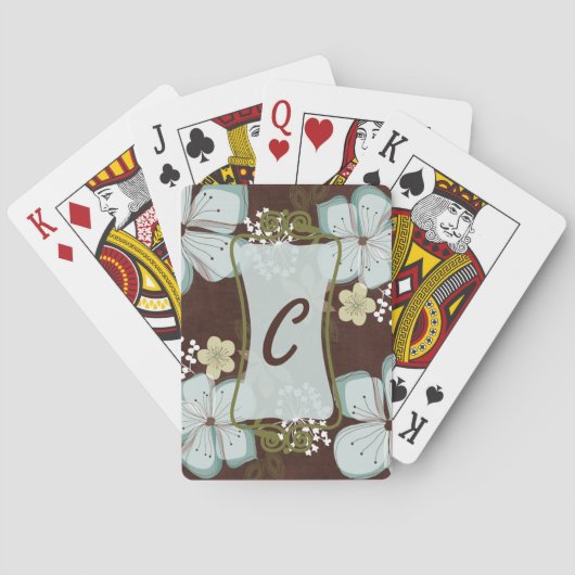 Card Deck Hawaiian Blue Blume Spielkarten (Rückseite)