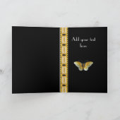 Card Deko Gold Butterfly Beste Wünsche Geburtstag Karte (Innenseite)