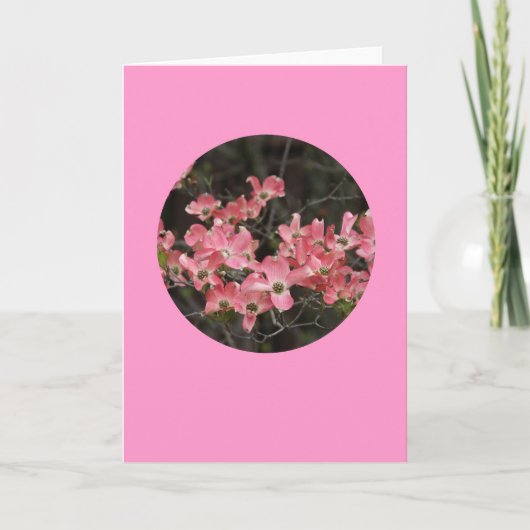 Card, "Dogwood Blossoms in Circle" # 5 Karte (Vorderseite)