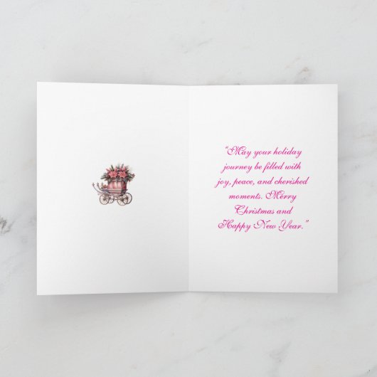 Card-Elegante Rosa Weihnachtskarten Sammlung. Karte (Innenseite)