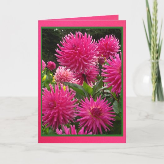 Card - Feliz Cumpleaños a mi Tía - Las Dalias Karte (Vorderseite)