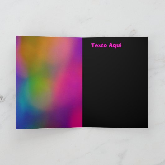 Card - Feliz Cumpleaños, mi amor - Rosa y negra Karte (Innenseite)