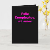 Card - Feliz Cumpleaños, mi amor - Rosa y negra Karte (Gelbe Blume)