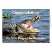 Card for Degree in Dentistry Humor with Alligator (Vorderseite (Horizontal))