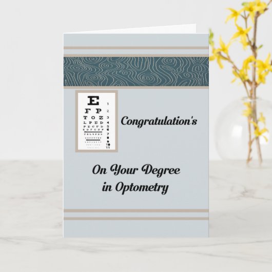 Card for Degree in Optometry Karte (Gelbe Blume)