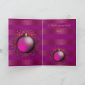Card Frohe Weihnachten Deep Plum Pink Gem (Innenseite)