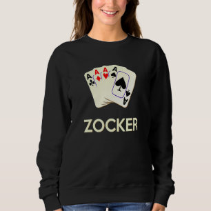 Card Game Measurement Card 4 Aces Gamer Poker Carn Sweatshirt