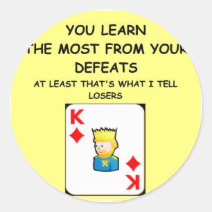 CARD GAMES RUNDER AUFKLEBER