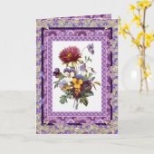 Card Gruß Vintage Blumenmauve-Blume Karte (Gelbe Blume)