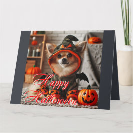 Card Halloween ein kleiner Hund Karte