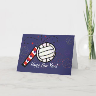 Card - Happy New Year Volleyball Feiertagskarte