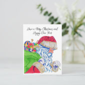 Card Holiday Santa Feiertagskarte (Stehend Vorderseite)