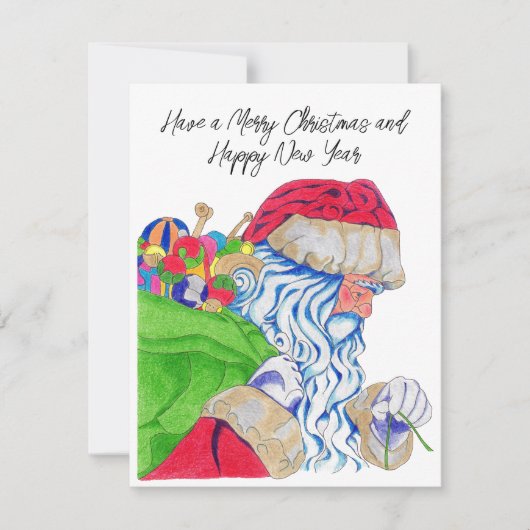 Card Holiday Santa Feiertagskarte (Vorderseite)