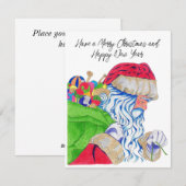 Card Holiday Santa Feiertagskarte (Vorne/Hinten)