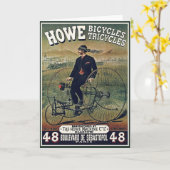 CARD: Howe Bicycle Dreirädrige Karte (Gelbe Blume)