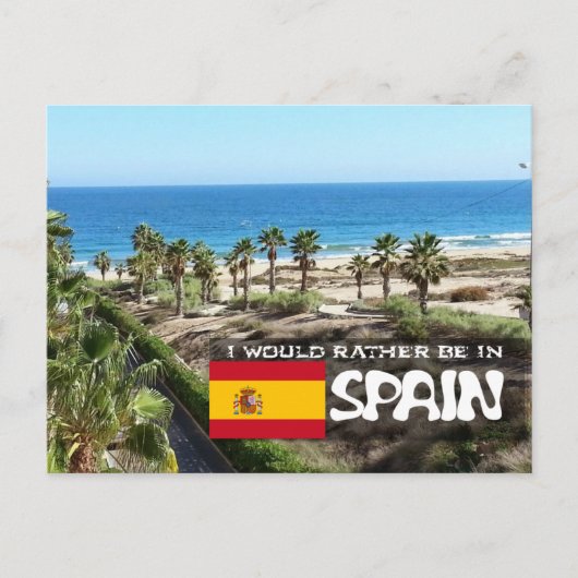 [Card] Ich würde lieber in Spanien sein Postkarte (Vorderseite)