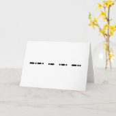 CARD - In Morse Code auf einer Notenkarte Karte (Gelbe Blume)