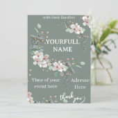 card Invitation Einladung (Stehend Vorderseite)