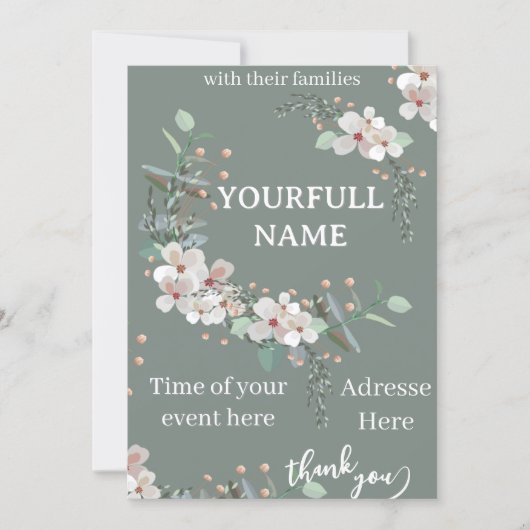 card Invitation Einladung (Vorderseite)