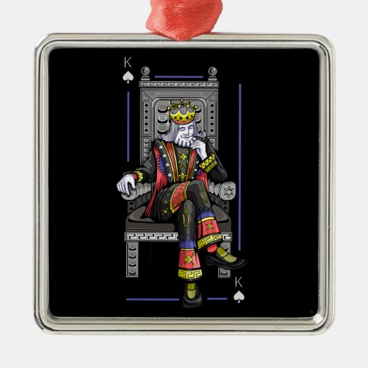 Card King Ornament Aus Metall (Vorne)