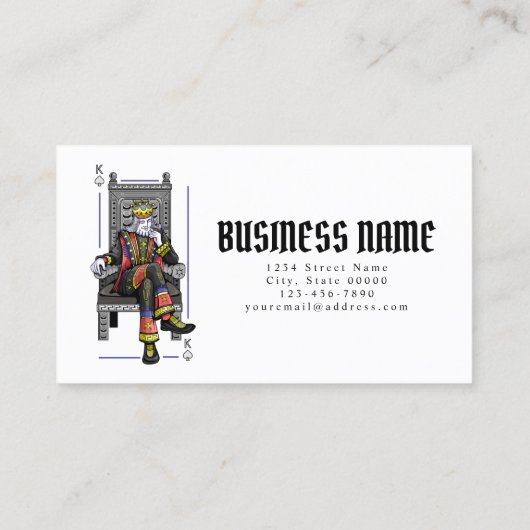 Card King Visitenkarte (Rückseite)