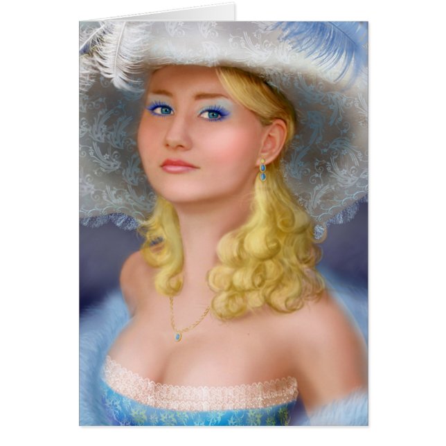 Card Lady in blau (Vorne)