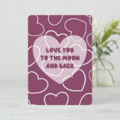 Card Love you to the moon and back Karte (Stehend Vorderseite)