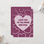 Card Love you to the moon and back Karte (Vorderseite/Rückseite Beispiel)