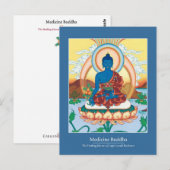 CARD Medicine Buddha - mit schönem Rücken Postkarte (Vorne/Hinten)