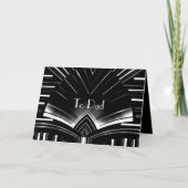 Card Mens Vater to Vater Art Deco Karte (Vorderseite)