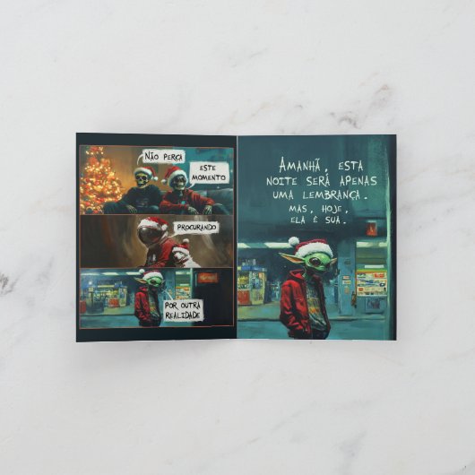 Card Natal Alien Einladung (Innenseite)
