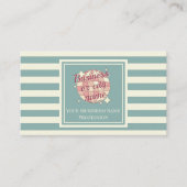 Card nautische Streifen Stadt Firmenname Visitenkarte (Vorderseite)