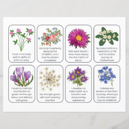 Card Set mit 8 Kindergeburtserklärungen