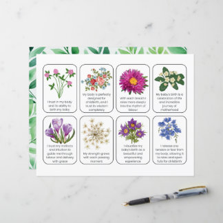 Card Set mit 8 Kindergeburtserklärungen